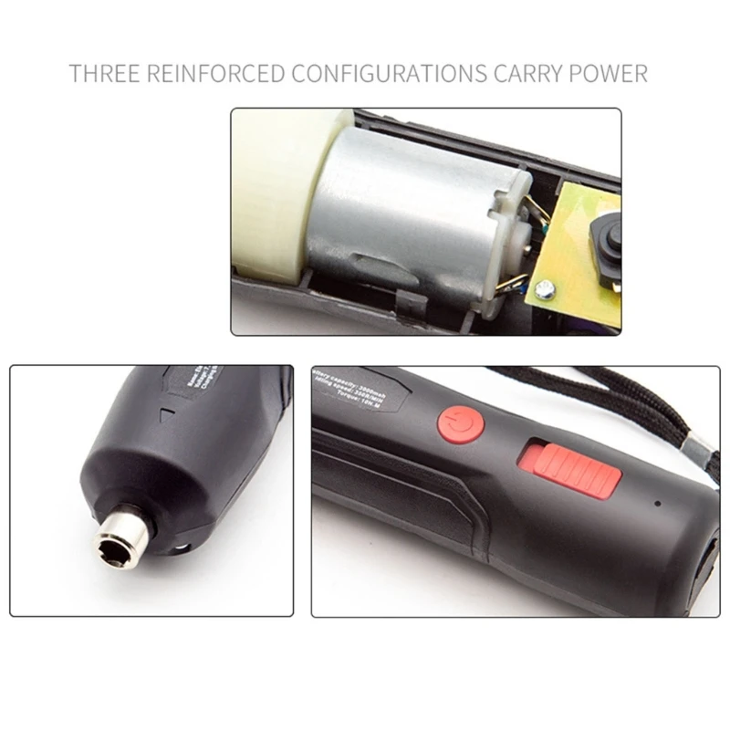 Электрическая отвертка 250 об/мин маленькая беспроводная дрель набор отверток