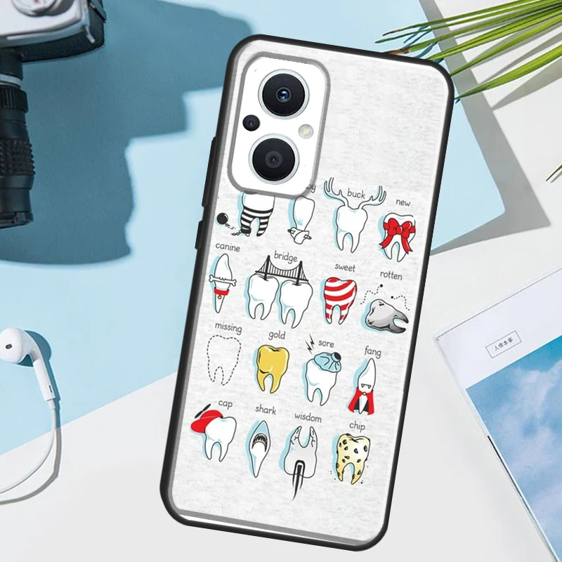 Фото Чехол для телефона с дизайном «Зуб» для OPPO Reno 8T 7 8 Lite 15F 14 F 13 11 12 10 15 Pro, OPPO Find X9 X8 X5 Pro №2