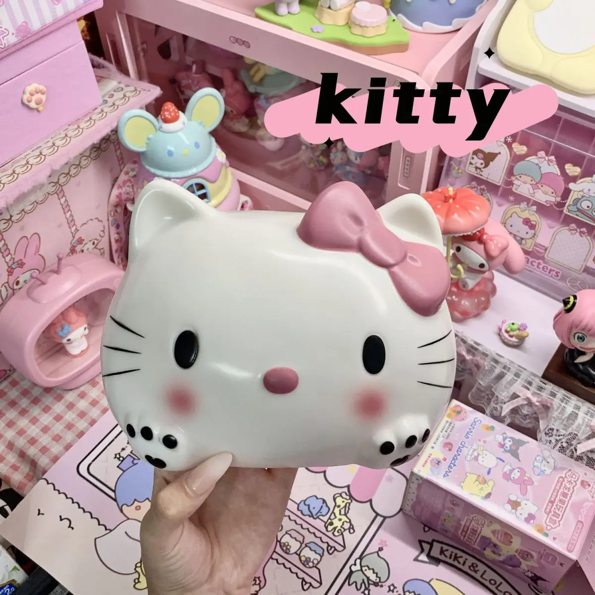 Hello Kitty Kawaii Sanrio коробка для салфеток девичье сердце украшение рабочего стола