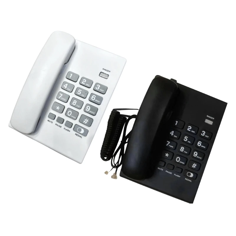 Corded Landline Telephone Desk House Phone with Large Buttons Home Phone Corded Telephone for Home Office Hotel Bathroom