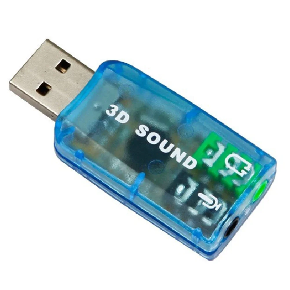 Внешняя звуковая карта USB 3 5-канальный интерфейс микрофон и стереонаушники 3D