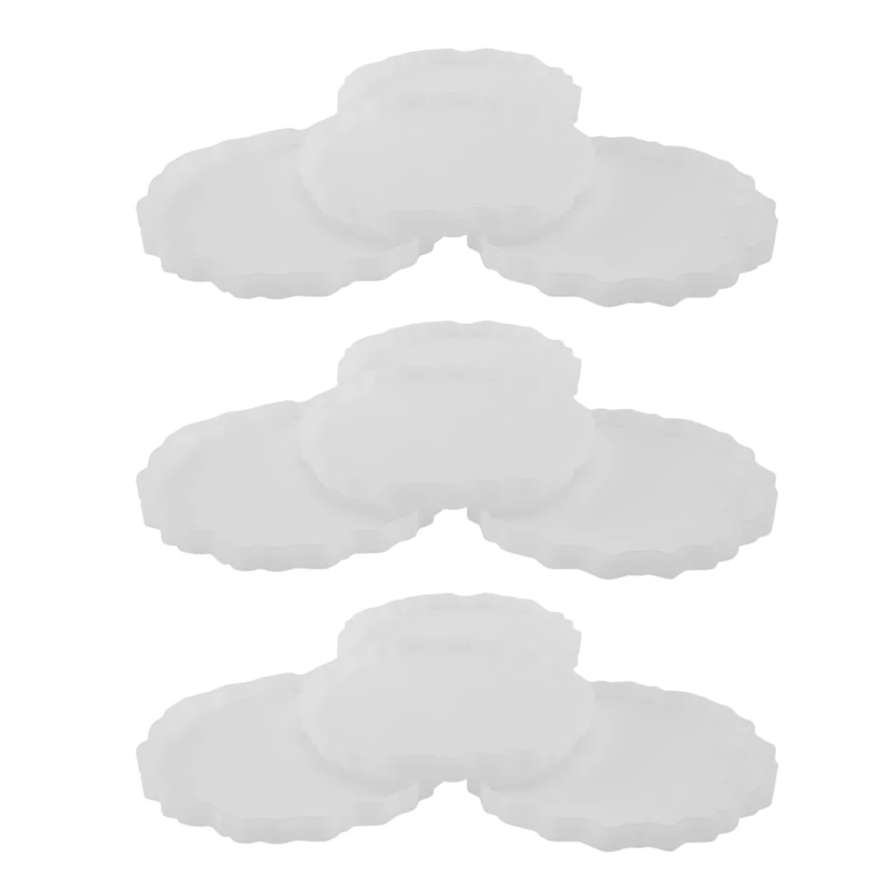 

12 шт. формы для подставок из смолы, формы для подставок из эпоксидной смолы, формы для изготовления ломтиков из силиконовой смолы, подставок,...