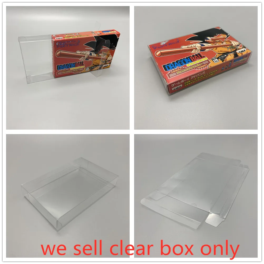 

10Pcs PET Box Protector For DRAGON BALL Transparent Collect Boxes For Nintendo GBA Game Shell Clear Display Case For JPN