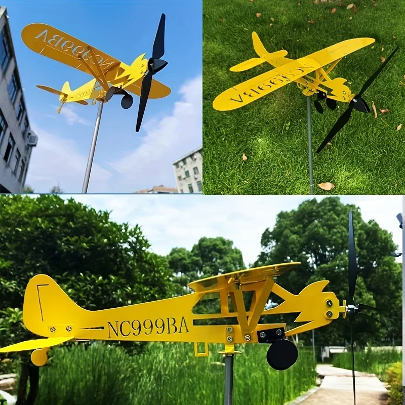 

2023 New Aircraft Wind Spinner: Upgrade Your Barn Yard Garden with this Stunning Cub Airplane Weather Vane!