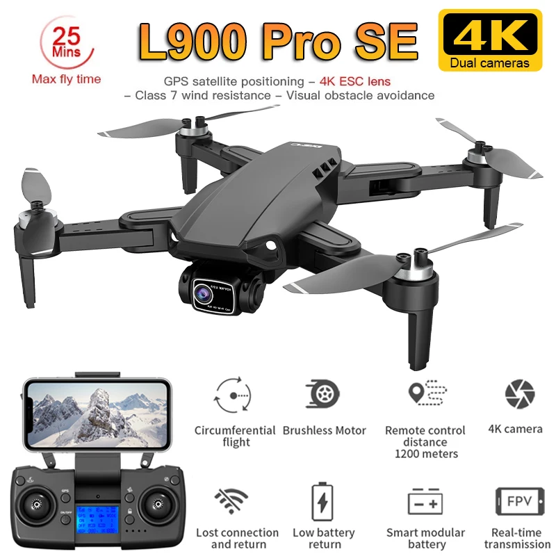 

L900 Pro SE Drone with 4K HD Camera 5G GPS FPV WiFi Professional Brushless Visual Obstacle Avoidance RC Quadcopter Helicopter