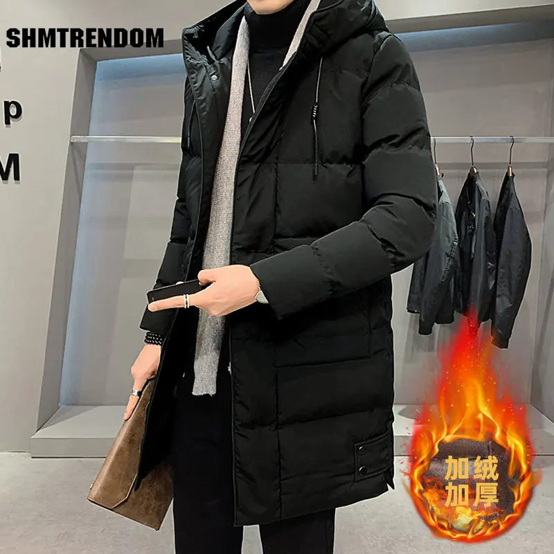 2023 Brand Clothing Winter Men Jacket Thick Hooded Man Parkas Casual Long Jacket Coat Male Clothing Oversized Masculine Jacket