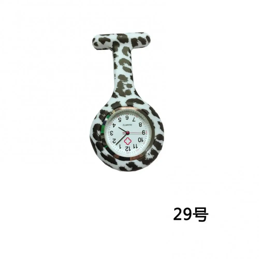 10pcs Clip On Fob Quartz Brooch Hanging Nurse Watch Fashion Casual Men Women Unisex Rubber Silicone Pocket Watch Wholesale