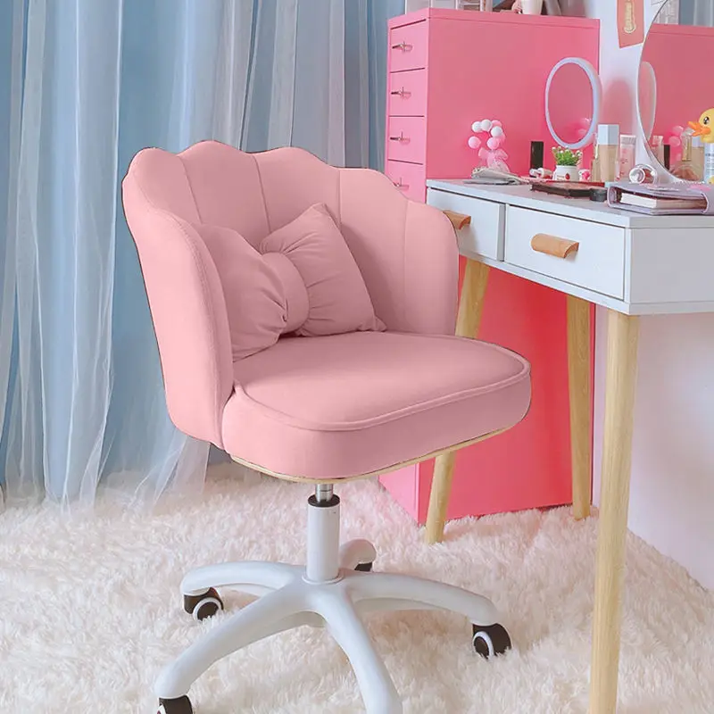 Luxury Velvet Computer Chair Comfortable Rotating Lifting Backrest Desk Office Makeup Stool for Bedroom Dormitory | Мебель