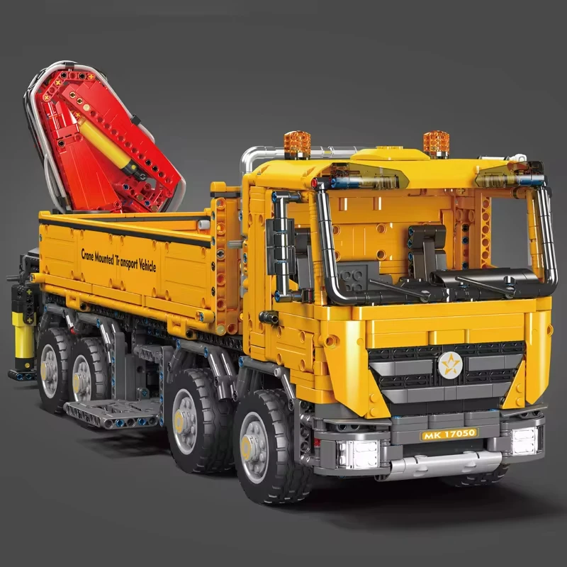 Фото MOLD KING 17050 MOC Технический Actros Самозагрузочный кран Модель Строительный блок Кирпичи Головоломка Сборная игрушка Рождественский подарок для детей №3