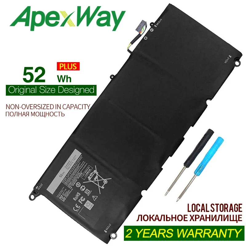 

ApexWay 7.6V 90V7W JHXPY JD25G 090V7W Laptop Battery For Dell XPS 13 9343 XPS13 9350 13D-9343 P54G 0N7T6 5K9CP RWT1R 0DRRP 56WH