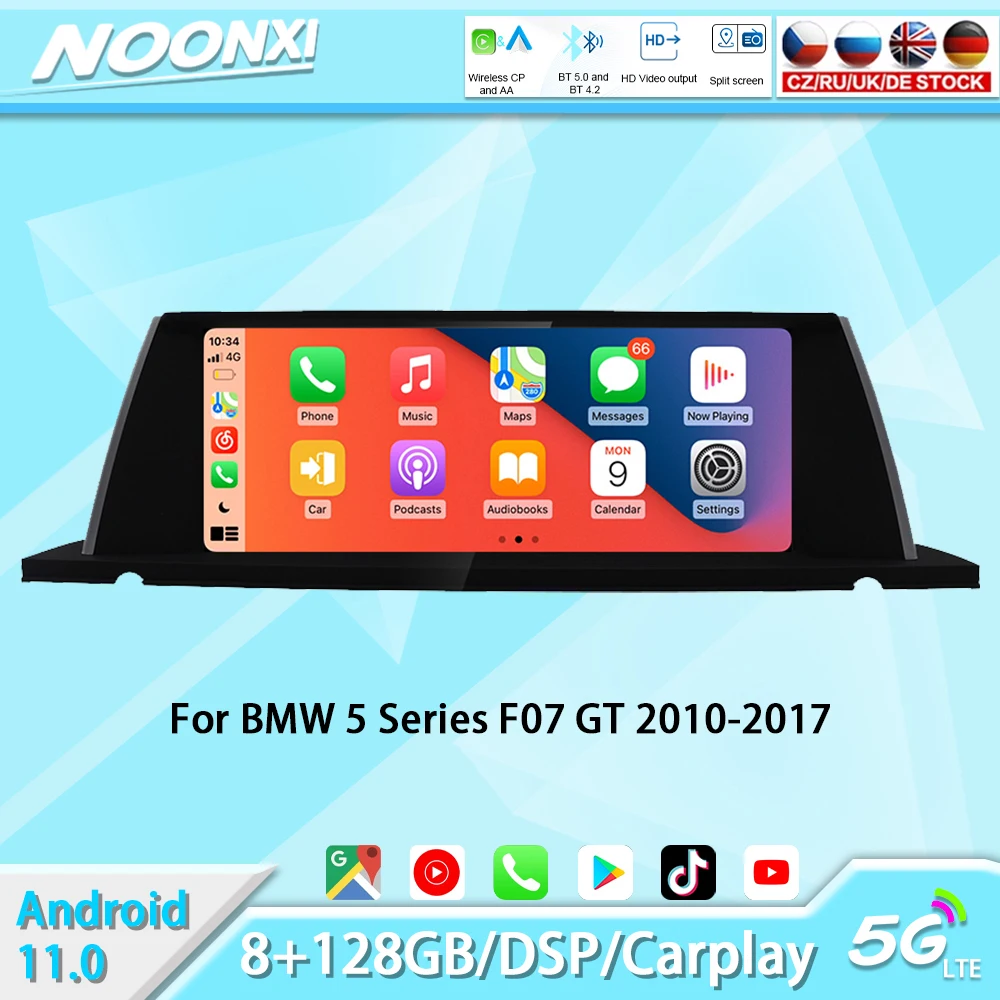 

128G Android интеллектуальная система для BMW 5 серии GT 2010-2017 автомобильное радио мультимедийный плеер GPS-навигация Bluetooth Carplay 2 Din