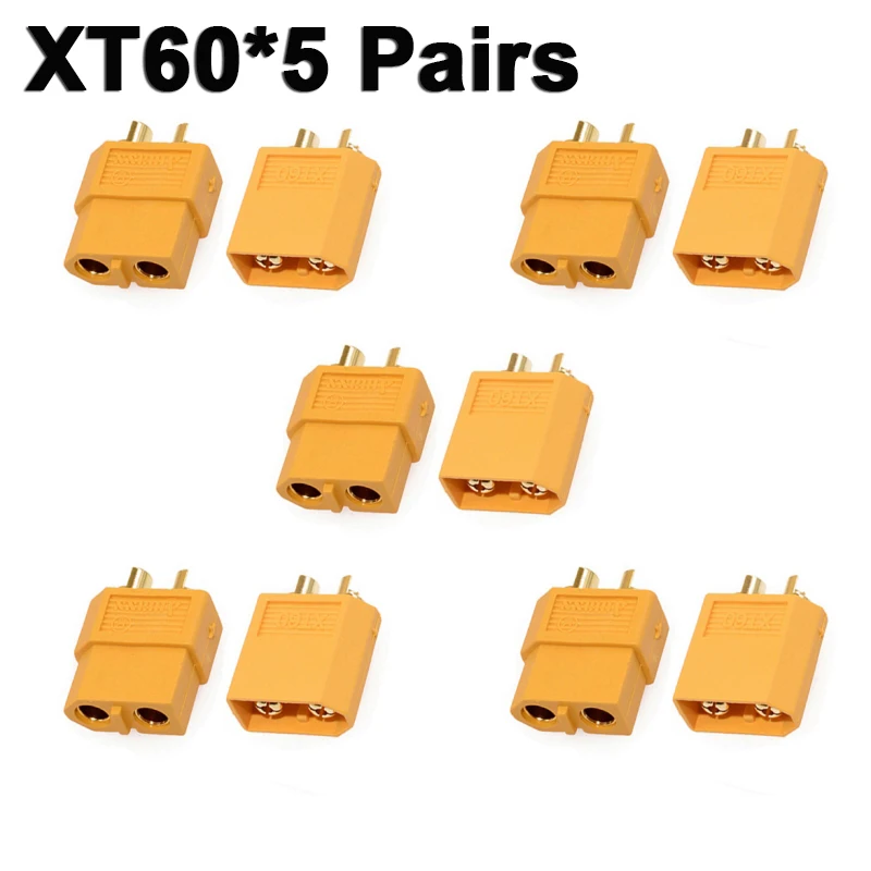 5 пар Amass XT60 Штекерный гнездовой разъем для радиоуправляемых FPV Lipo аккумуляторов радиоуправляемых квадрокоптеров Lipo батарея