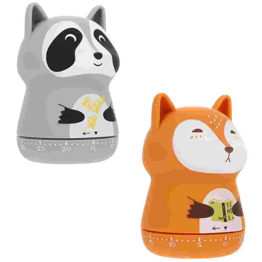 

2Pcs Animal-shape Mechanical Timer Cartoon Cooking Baking Timing Device