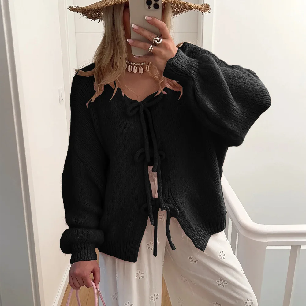 Зимний топ с длинными рукавами вязаный свитер женский большого размера розовые