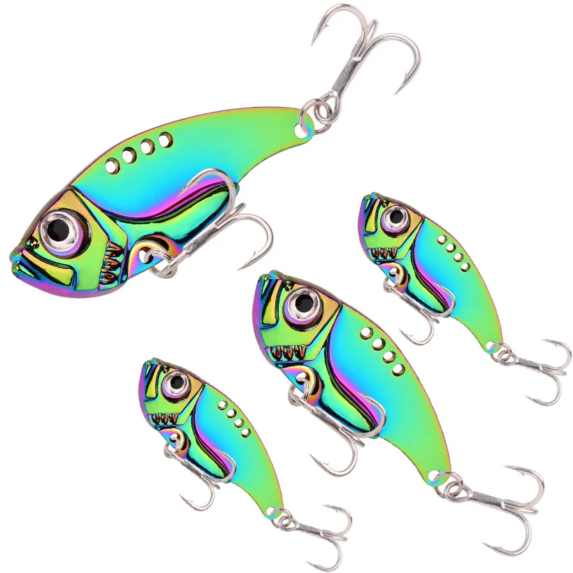 

1 Pcs Metal All Water Layer Long Throw Colorful Vibration 3G-20G VIB Sequin Luya Artificial Bass Special Bait for Tremor Bait