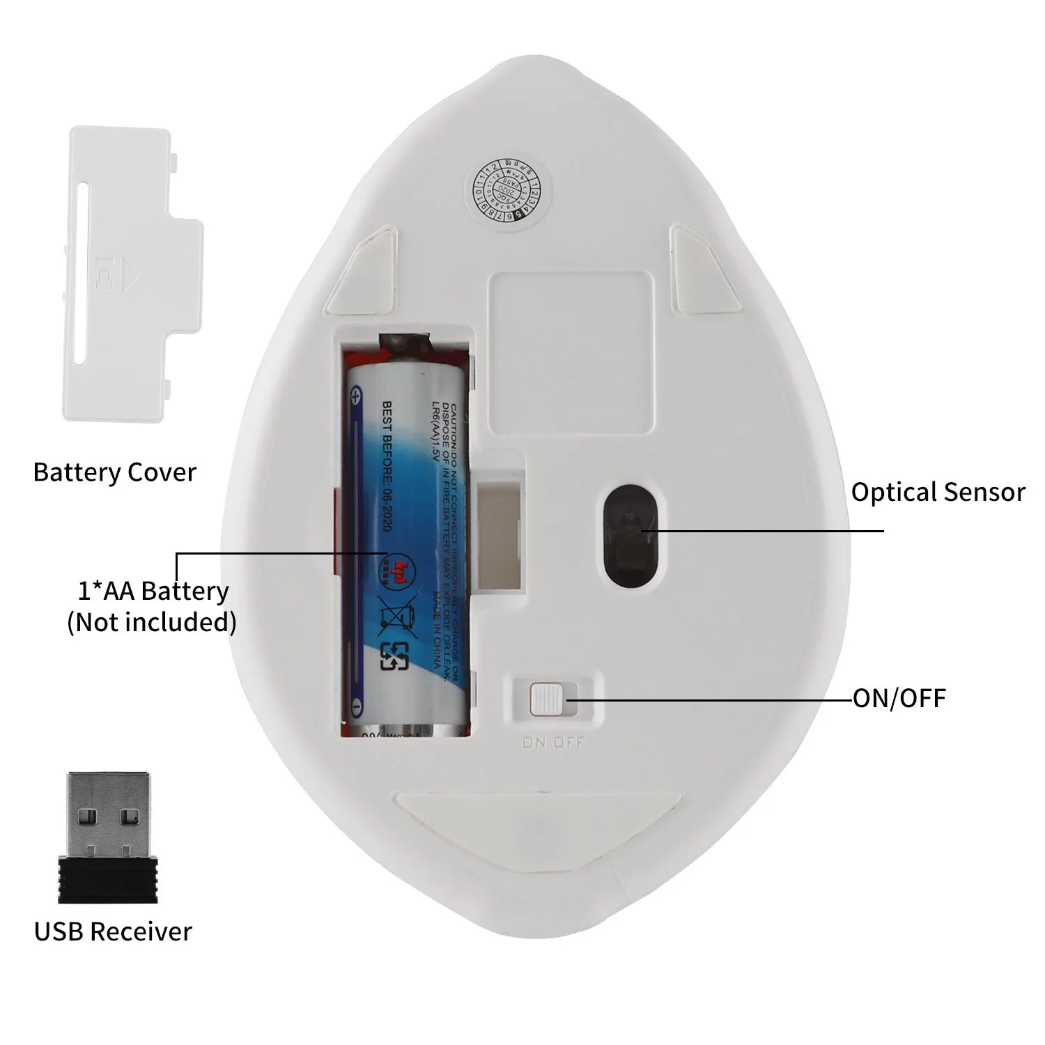Фото Мини-беспроводная мышь 3D Cute Hamster 2,4G Bluetooth Двухрежимное подключение Длительный срок службы батареи Бесшумная USB-оптическая мышь для портативных ПК №4