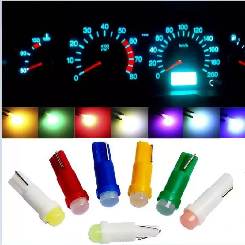 

T5 LED Lights W1.2W W3W LED Car Interior Light Auto Side Wedge Dashboard Gauge Instrument Lamp Bulb 4014 LED Super Bright