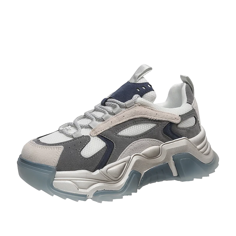 Женские кроссовки на толстой подошве повседневные дышащие с круглым носком