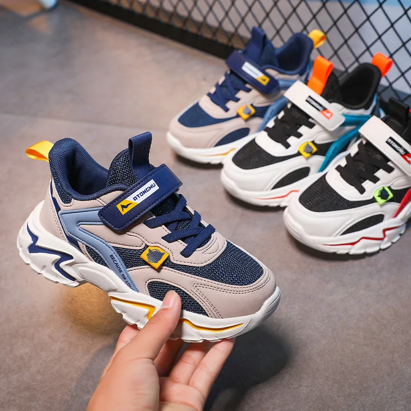 

Кроссовки Детские сетчатые, дышащие легкие спортивные туфли для бега и отдыха, модная Уличная обувь для студентов