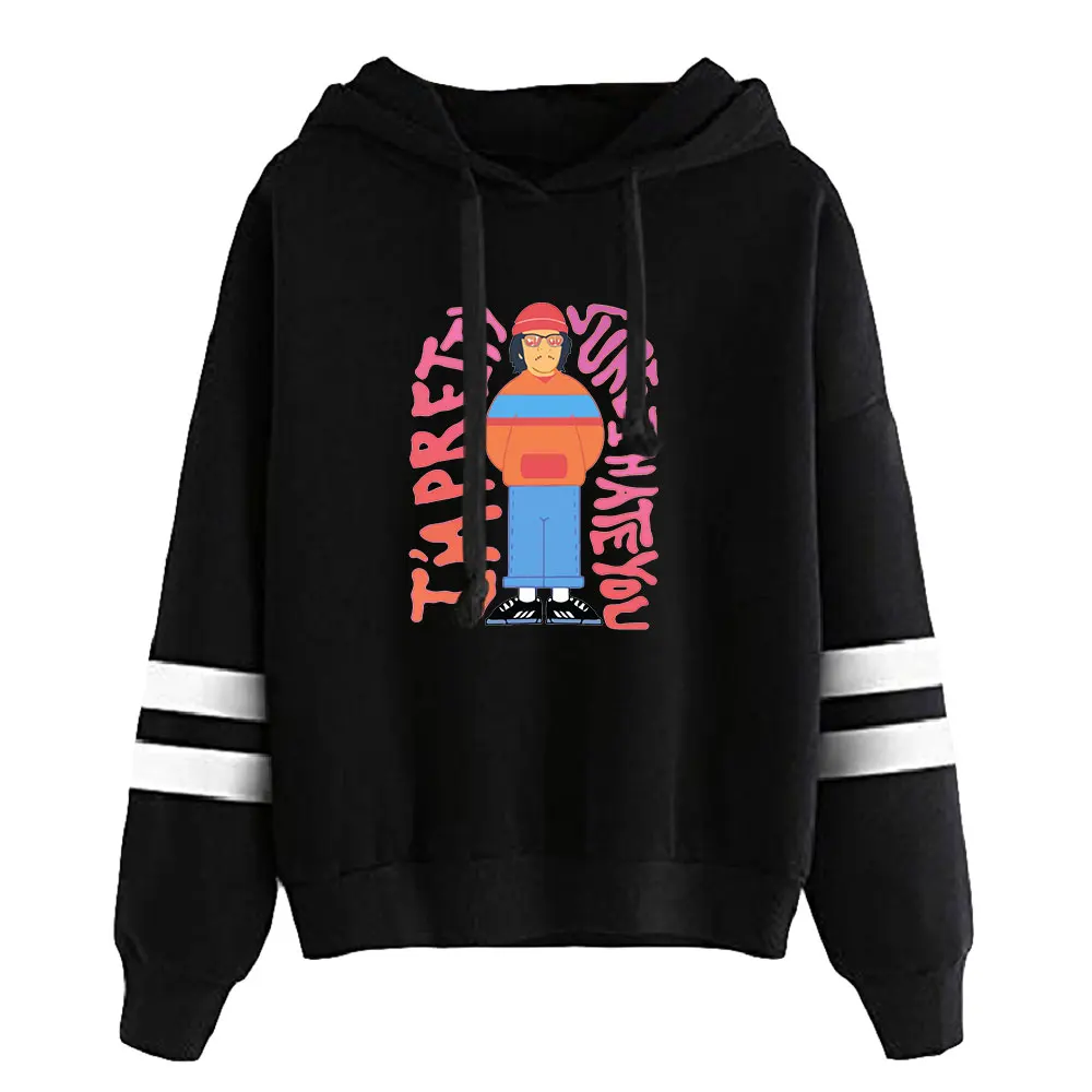 Фото 2026 поп-певец Cuco Merch унисекс, без карманов, с параллельными перекладинами, толстовка с рукавами для женщин и мужчин, толстовка с капюшоном, повседневный стиль, модная одежда №1