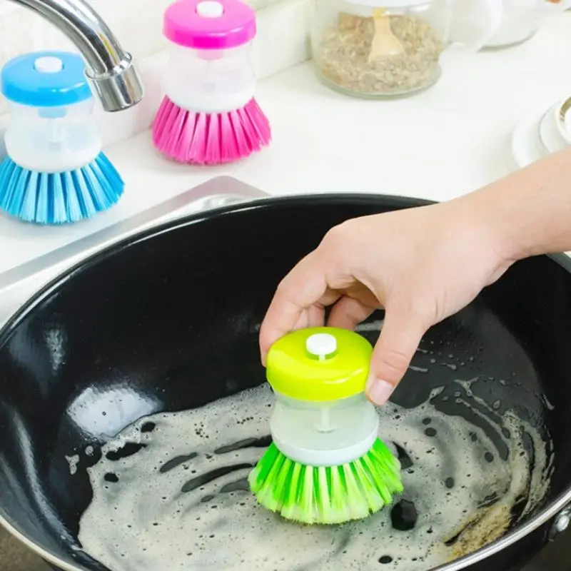 

Liquid Soap Pressure Washing Brush Pot Dish Bowl Cleaning Brushes Scrubber