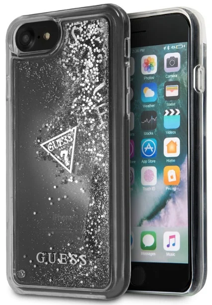 Чехол CG Mobile Guess Glitter Hard для iPhone 7/8/SE 2020 цвет Серебристый |