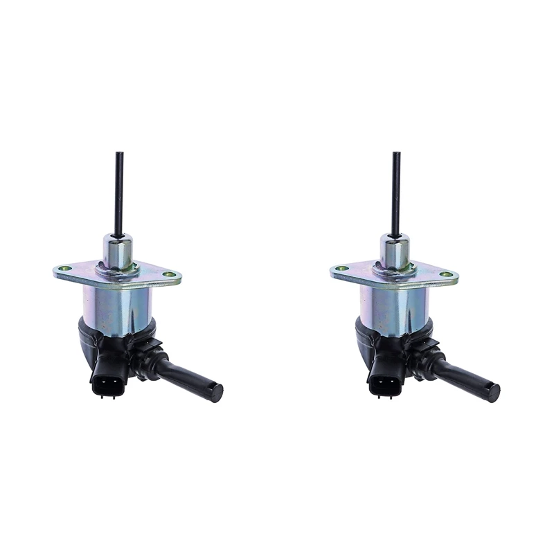 2 соленоида отключения подачи топлива для Kubota V2003 V2203 V2403 D1503 D1703 1A021-60017