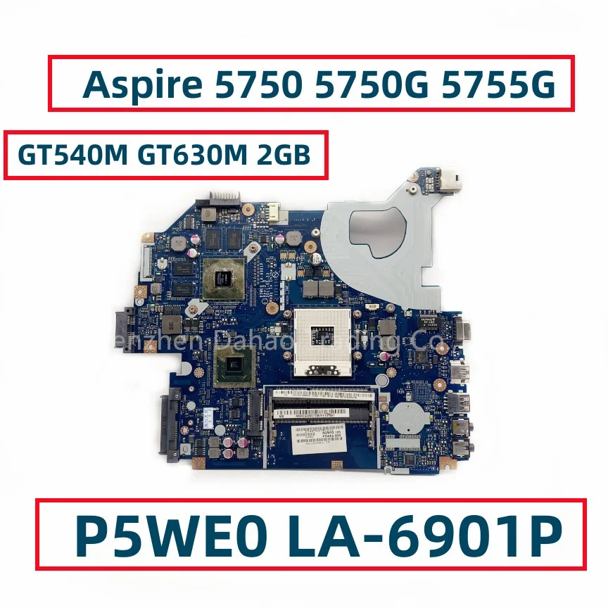 Для ноутбука Acer Aspire 5750 5750G 5755G материнская плата P5WE0 LA-6901P с GT540M GT610M GT630M 2 Гб GPU HM65 DDR3 Для ноутбука Acer Aspire 5750 5750G 5755G материнская плата P5WE0 LA-6901P с GT540M GT610M GT630M 2 Гб GPU HM65 DDR3
