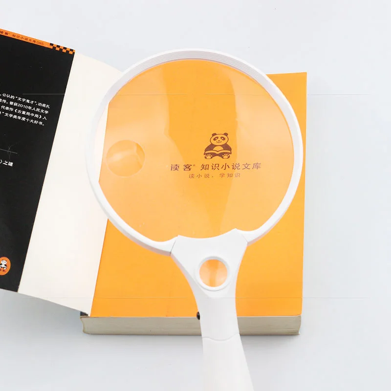 

137mm Large Handheld Magnifying Glass with 3 LED Lights Three Lenses Loupe Magnifier Reading Identification Repair