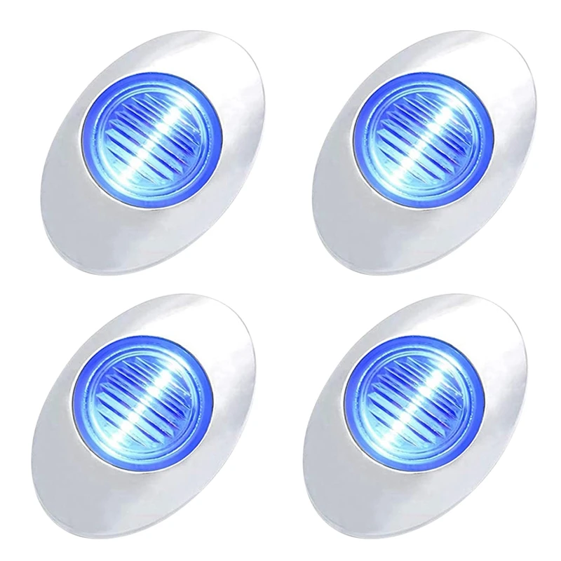 

Овальный светодиодный фонарь для лодки, 4 шт., 3-дюймовый, Водонепроницаемый морской фонарь для кабины, 12 В