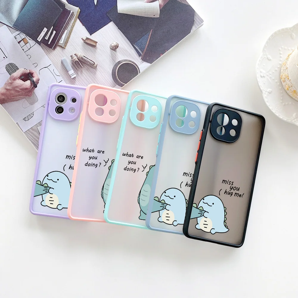 dinosaur phone case for xiaomi poco f3 case mi 11 lite 11t pro poco x3 pro m4 redmi note 10 9 8 pro 9s 10s 9t 9a 9c couple cover free global shipping