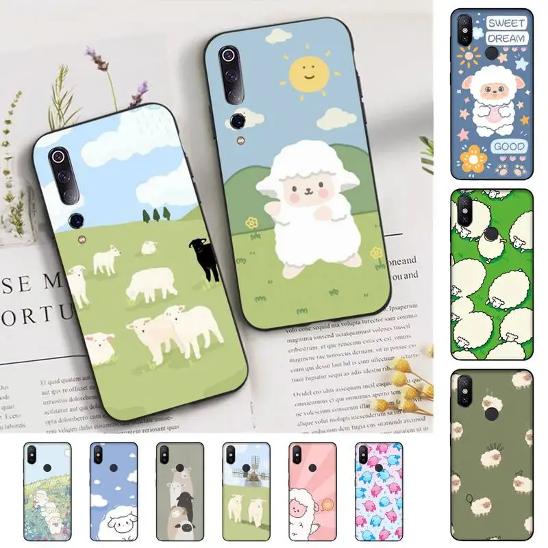 

Funny Sheep Cartoon Phone Case For Xiaomi Mi 5X 8 9 10 11 12 lite pro 10T PocoX3pro PocoM3 Note 10 pro lite