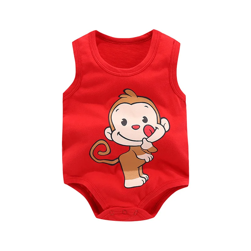 Baby Onesie Summer Triangle Hayi Sleeveless Vest Cotton Bag Buttock New Born Clothes Boys  Girls Climbing  Butt