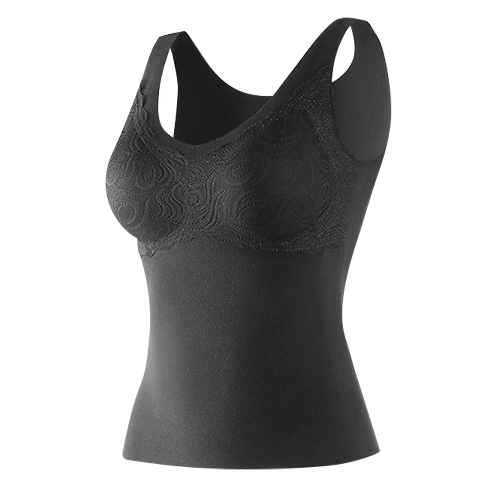 

Traceless Plus Bra Size Bra Fleece Vest Thermal Large Wear Padding With Breast Underwear Women's intimates accesorios Women