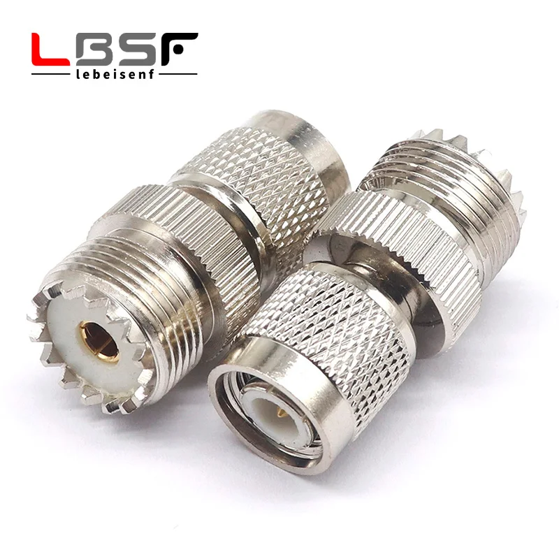 Коаксиальный переходник TNCJ/UHF, медный, с переходником TNC (male)/UHF (female)