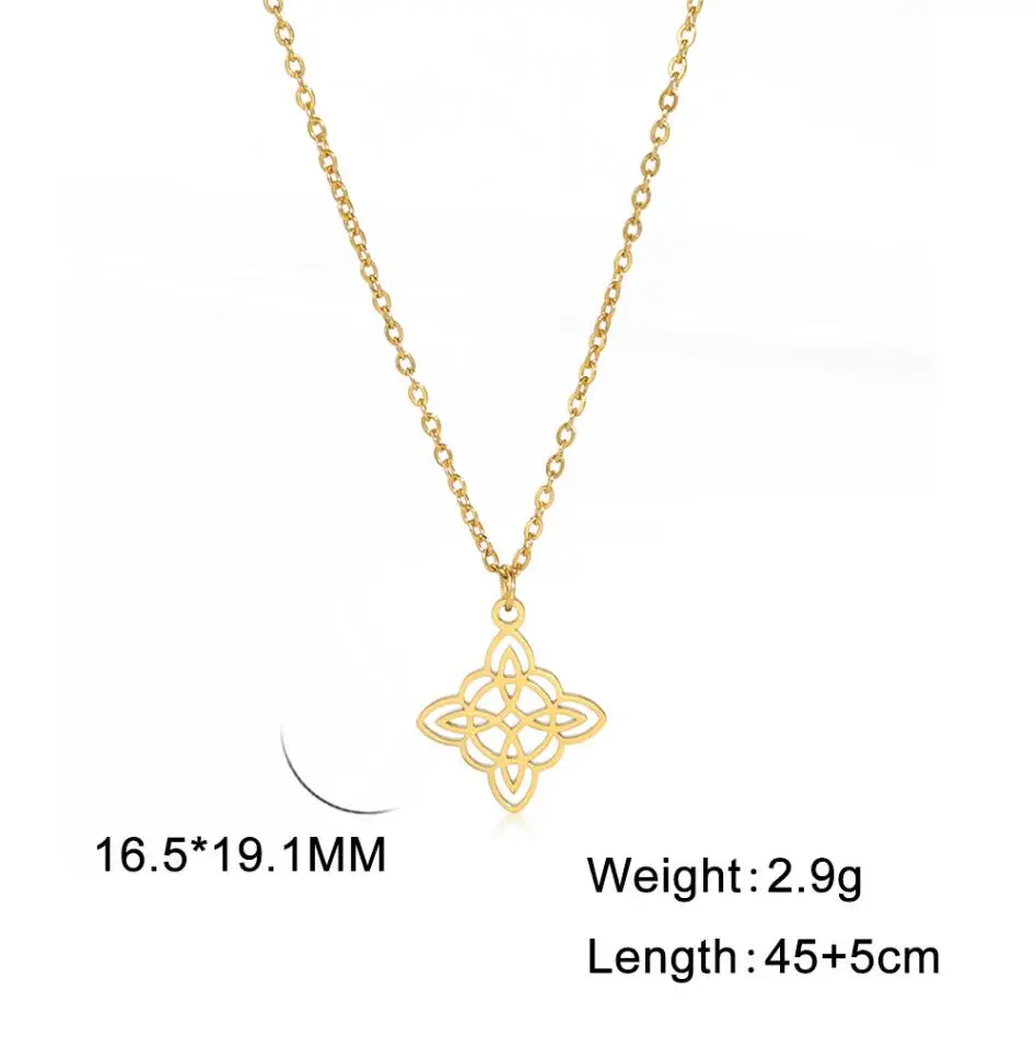 1 шт. ожерелья с цветком жизни женское ожерелье цепочкой из нержавеющей стали