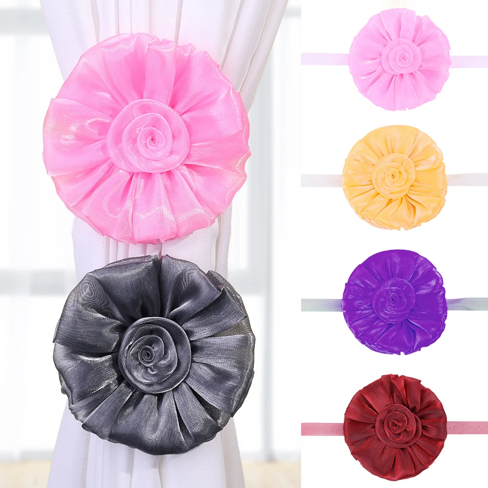 

Creative Beautiful Flower Curtain Buckle Tie Back Hold Frame Fixing Clip Fabric Lace Curtain Decoration Home Curtain Accessories