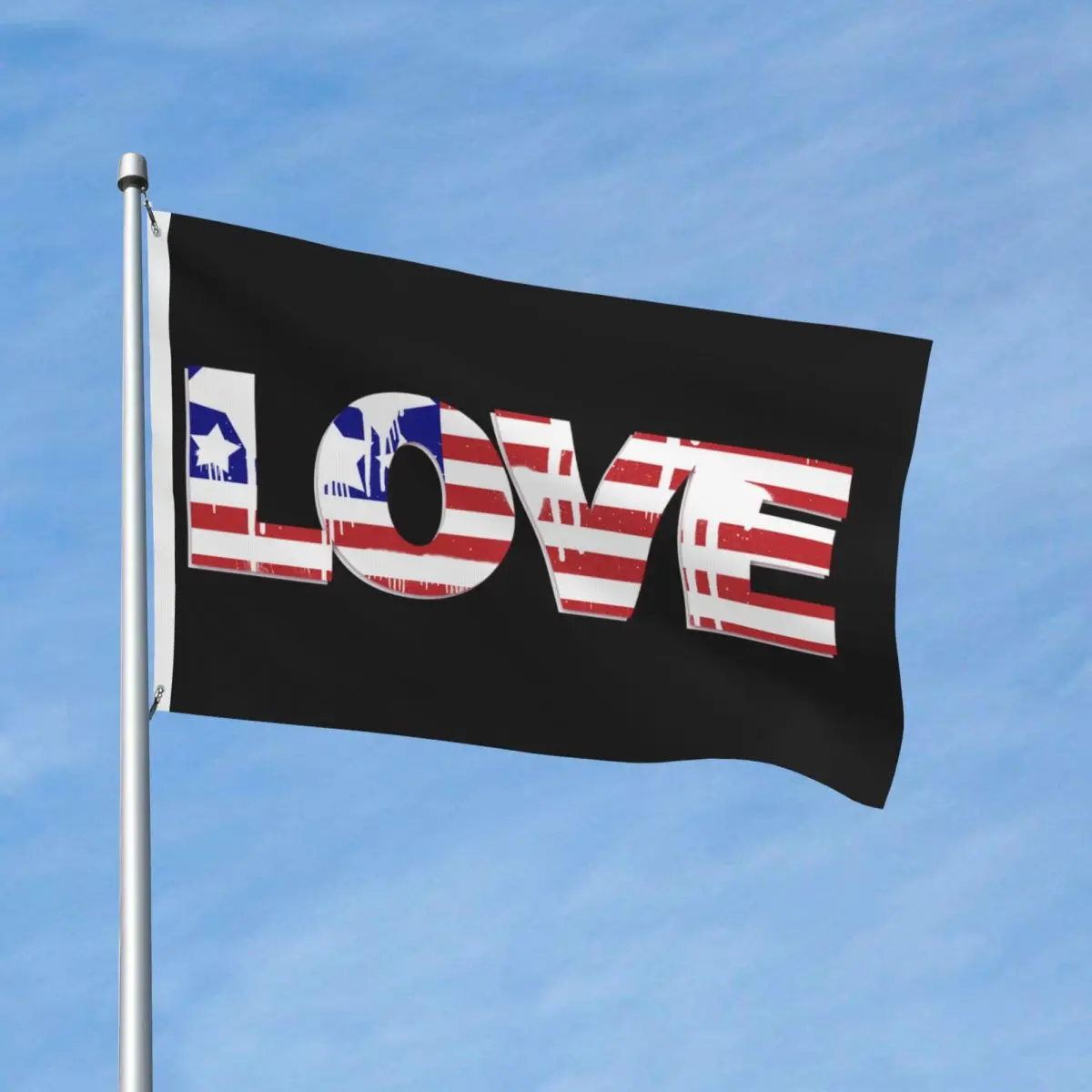 

Флаг США Любовь спрей фотообои винтажные с металлическими Люверсами яркие цвета цветочный яркий