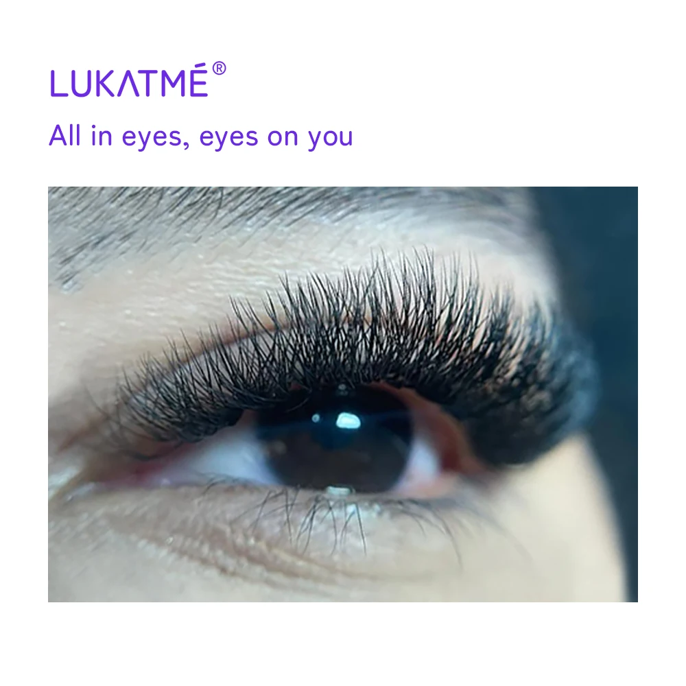 Фото Накладные ресницы LUKATME 4D W-образной формы, изгибы C/D, 8-15 мм, готовые объемные пучки 4D, ресницы-вентиляторы BASF из искусственного меха норки №5