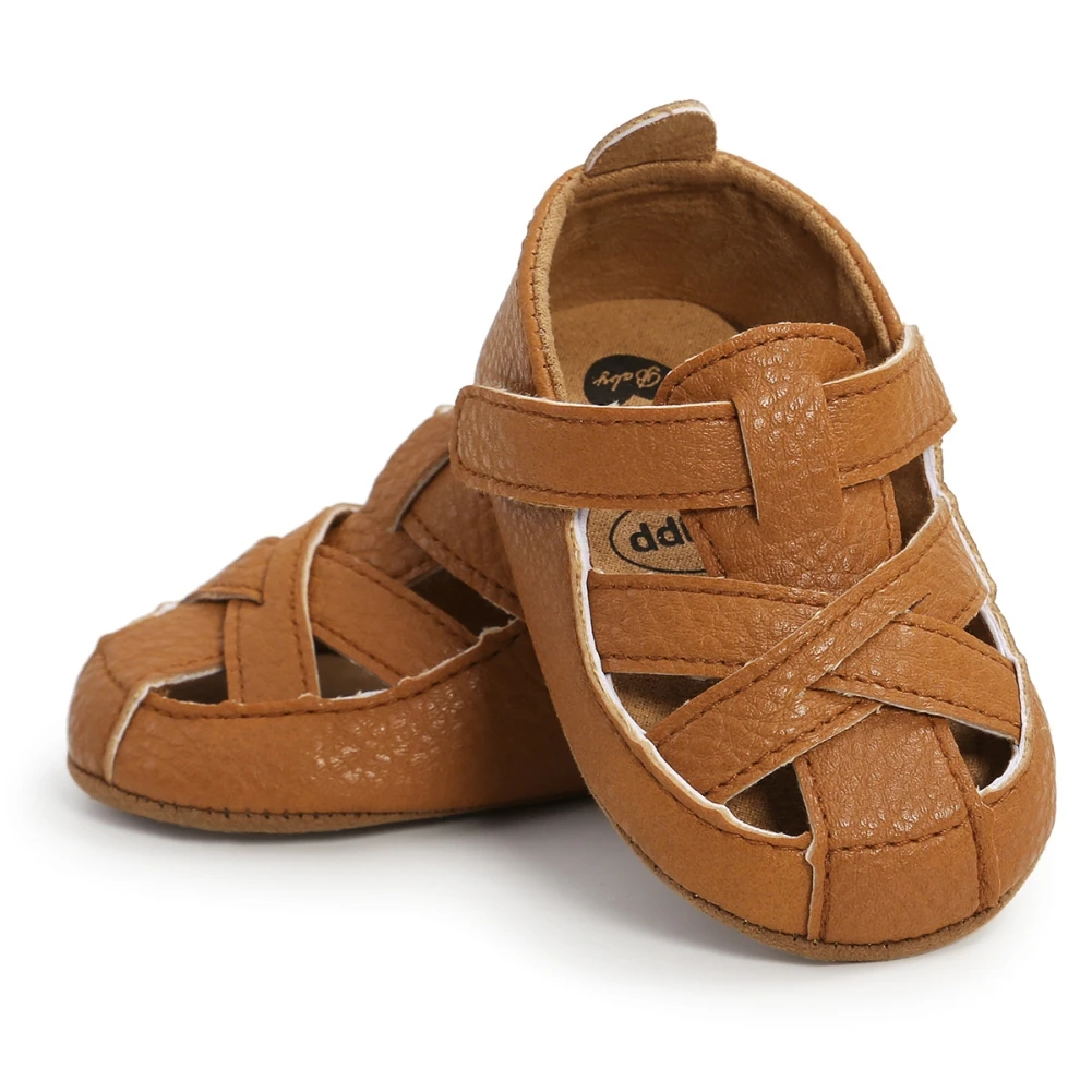 

ETOSELL Newborn Baby Crib Prewalker 0-18 Months Summer Infant Boys Girl PU Leather Sandals Casual Beach Soft Sole Shoes