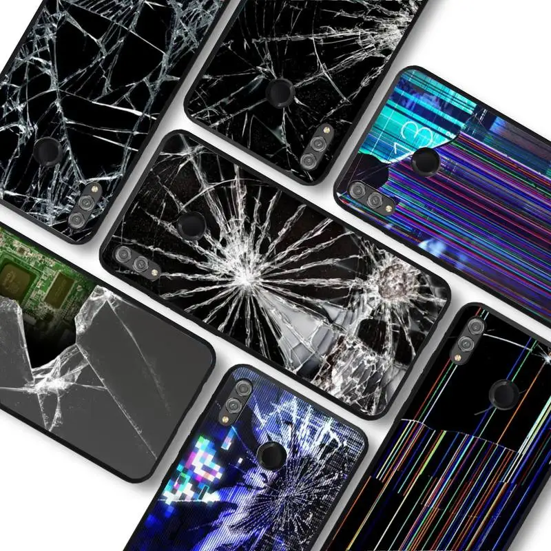 

FHNBLJ Broken glass Phone Case for Samsung A51 A30s A52 A71 A12 for Huawei Honor 10i for Vivo Y91C cover