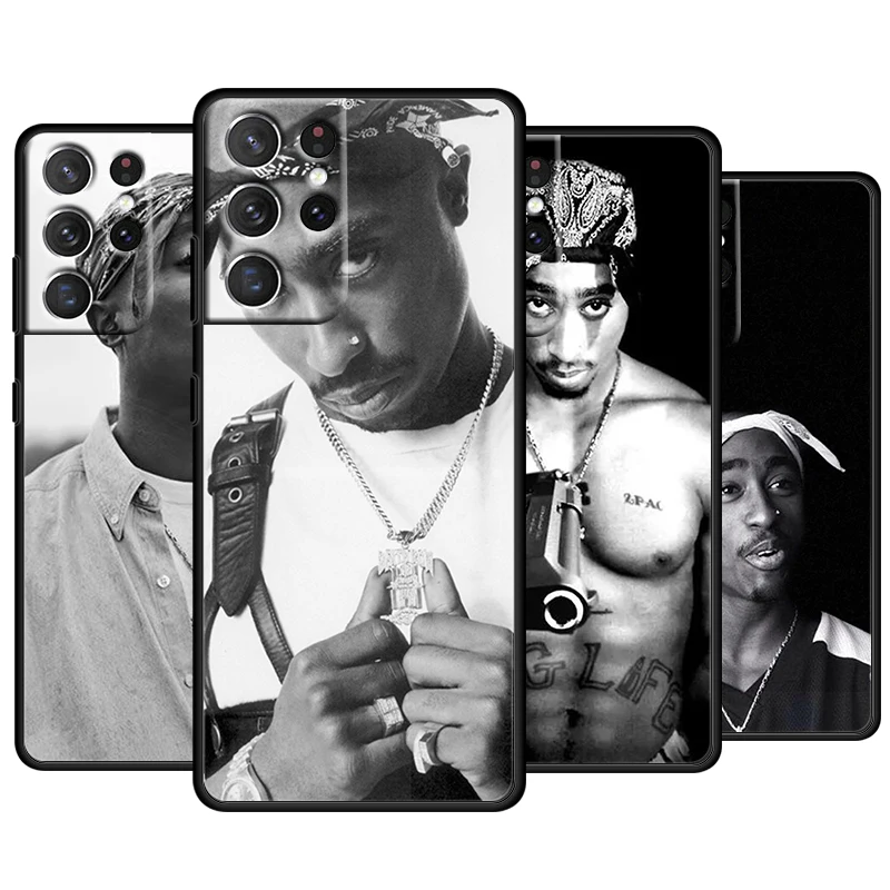 

Rapper 2Pac Tupac Singer For Samsung Galaxy S22 S21 S20 Ultra Plus Pro S10 S9 S8 S7 4G 5G Soft TPU Black Phone Case Capa Cover