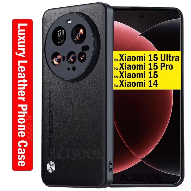 Кожаный чехол Funda для Xiaomi 15 Ultra 14T POCO X7 Pro роскошный кожаный защитный 14 13 чехлы