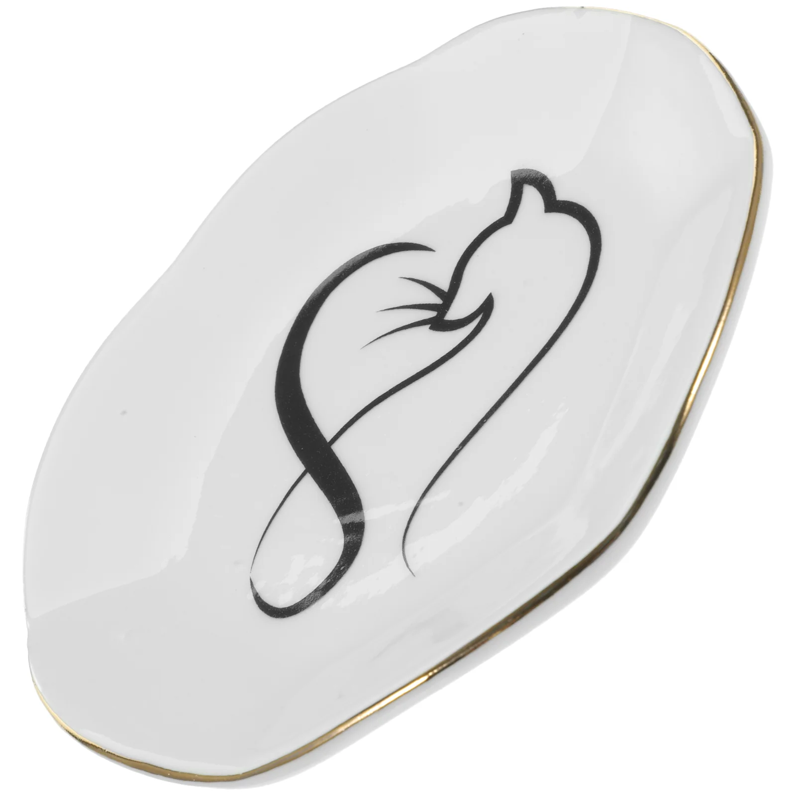 

Smooth Wear-resistant Simple Style Jewelry Dish Tray Ceramic Plate Earrings Holder for Daily Use Home Decor