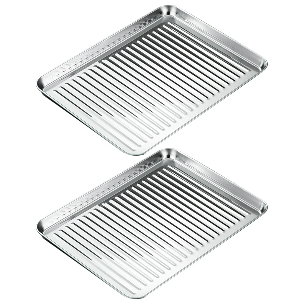 

Tableware Small Roasting Pan Multi-function Serving Tray Stainless Steel Bakeware