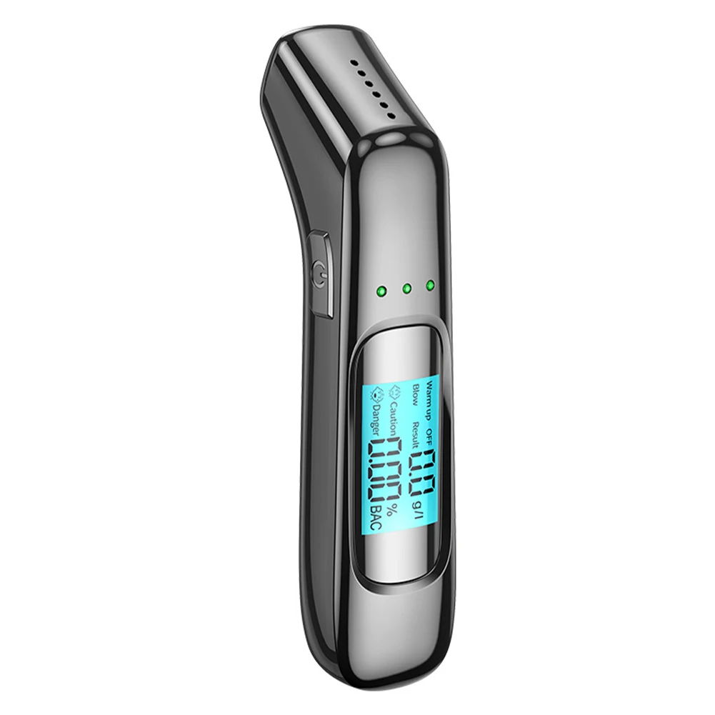 

Professional Breathalyzer Alcohol Tester Accurate with Digital LCD Screen 3 Color Indicator Portable Alcohol Analyzer Detector