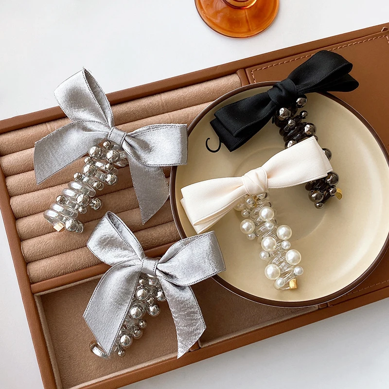 Модный эластичный спиральный телефонный провод с бантом повязка для волос милые