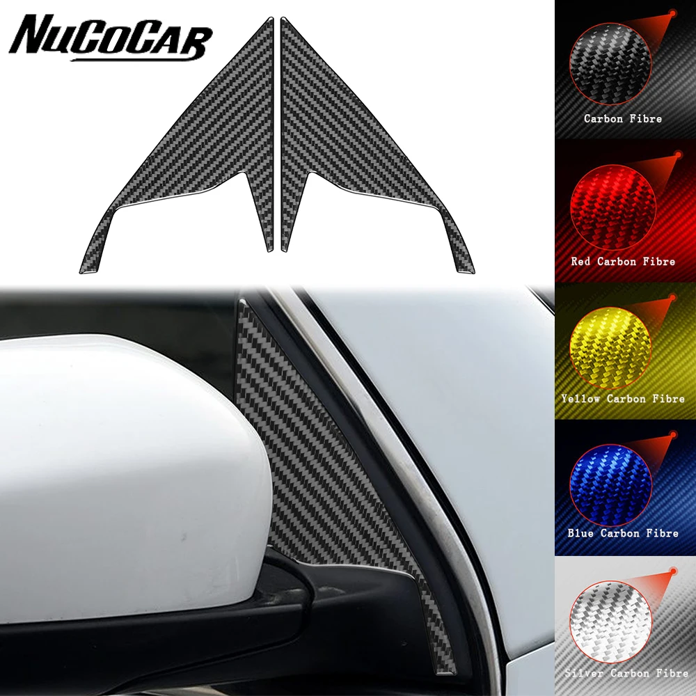 Для Jeep Cherokee 2014-2018 углеродное волокно зеркало заднего вида A-pillar треугольная