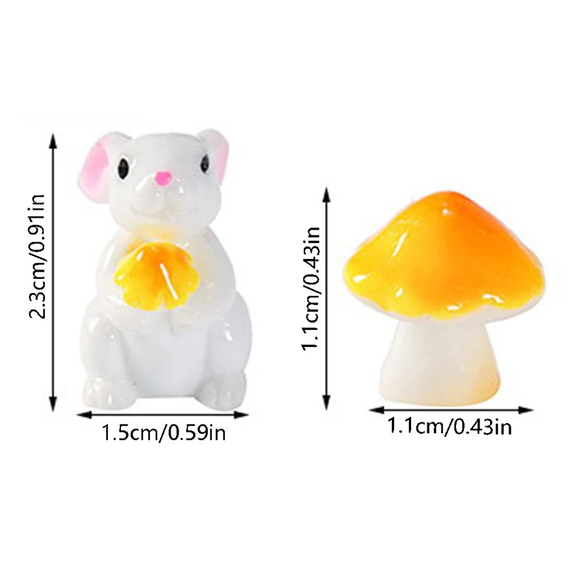 

1Pc Rabbit Figurine Animal Model Moss Micro Landscape Home Decor Miniature