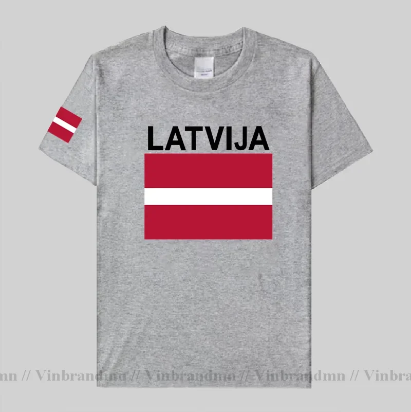 Латвия сегменти Мужская футболка Классические трикотажные изделия Футболка